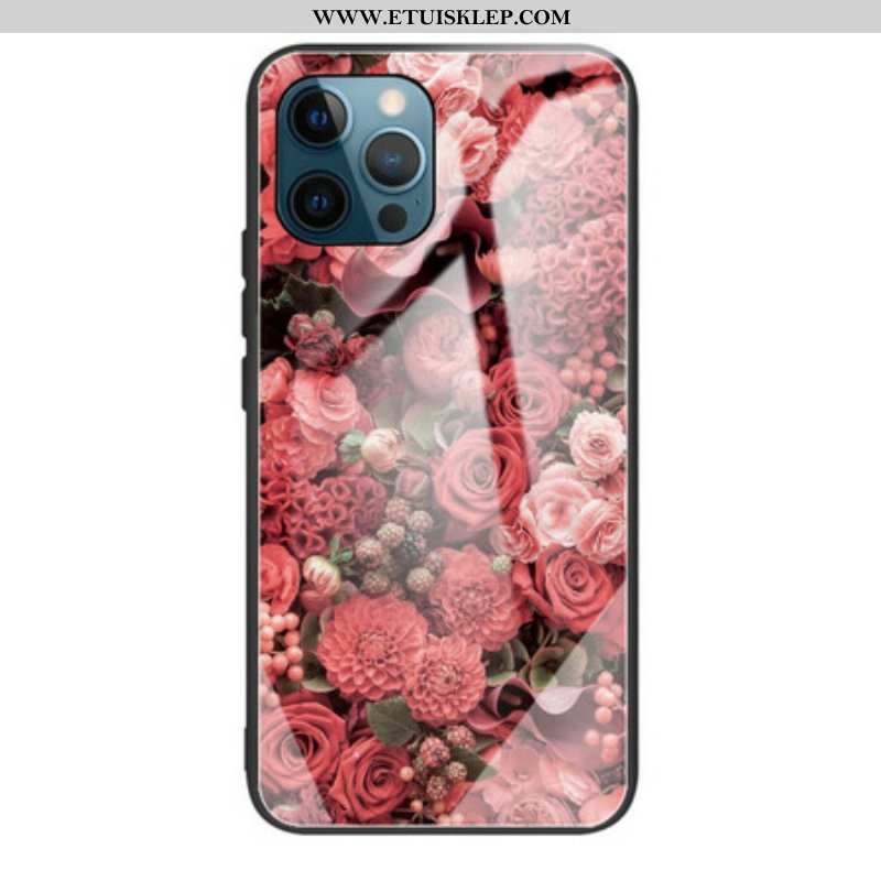 Etui do iPhone 13 Pro Szkło Hartowane W Kwiaty Róży